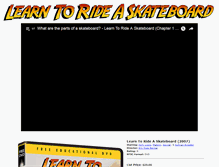 Tablet Screenshot of learntorideaskateboard.com